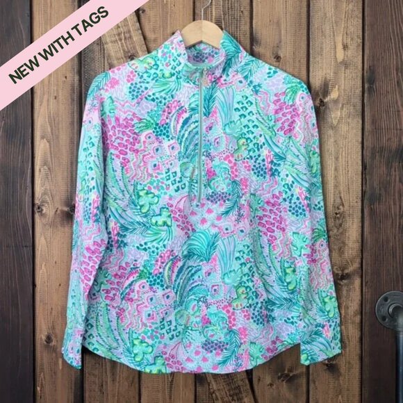 Lilly Pulitzer UPF 50+ Skipper Popover in Multi Banana Split Sz M NWT - Picture 6 of 6